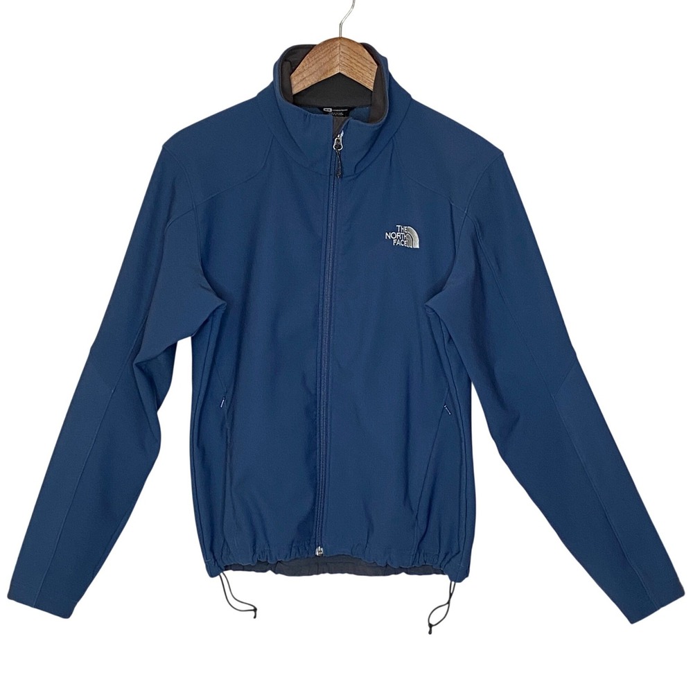 The North Face Womens Softshell Jacket Size M Blue Fleece Lined Outdoor Gorpcore